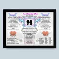 12th Anniversary (Silk) Wedding Day Chart Framed Print -Cheap Gifts Store 735x735 fitbox 12th anniversary silk wedding day chart tge 8