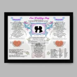 12th Anniversary (Silk) Wedding Day Chart Framed Print -Cheap Gifts Store 735x735 fitbox 12th anniversary silk wedding day chart tge 9