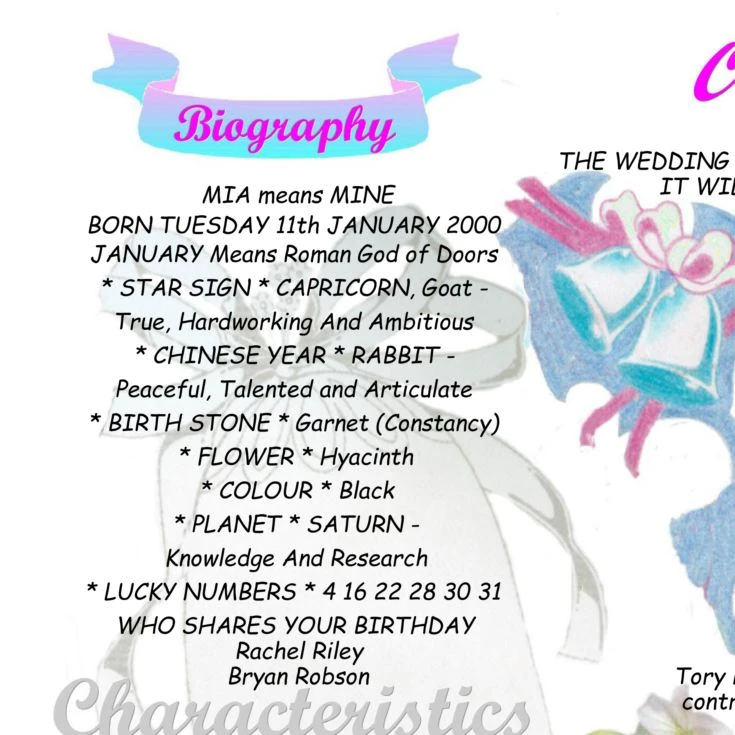 1st Anniversary (Paper) Wedding Day Chart Framed Print 6 1st Anniversary (Paper) Wedding Day Chart Framed Print - Image 4