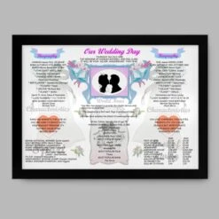 25th Anniversary (Silver) Wedding Day Chart Framed Print -Cheap Gifts Store 735x735 fitbox 25th anniversary silver wedding day chart tge 8