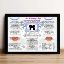 30th Anniversary (Pearl) Wedding Day Chart Framed Print