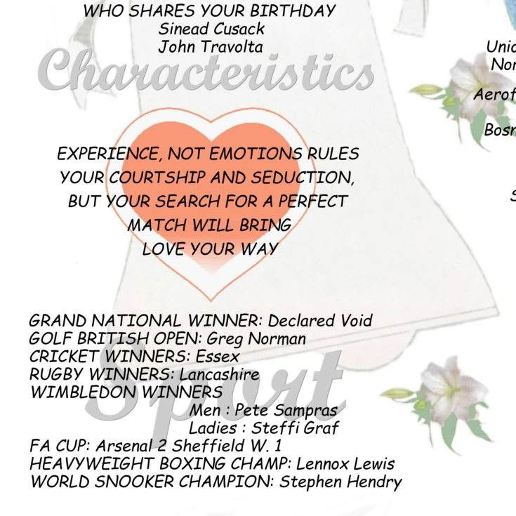 30th Anniversary (Pearl) Wedding Day Chart Framed Print 8 30th Anniversary (Pearl) Wedding Day Chart Framed Print - Image 6