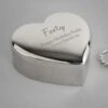 Personalised Silver Plated 40th Birthday Heart Trinket Box