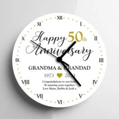 Personalised 50th Anniversary Clock -Cheap Gifts Store 735x735 fitbox 50th anniversary clock 4