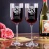 Personalised 55th Anniversary Fusion Wine Glasses