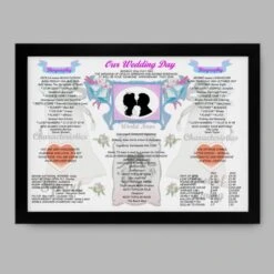 60th Anniversary (Diamond) Wedding Day Chart Framed Print -Cheap Gifts Store 735x735 fitbox 60th anniversary diamond wedding day chart tge 9