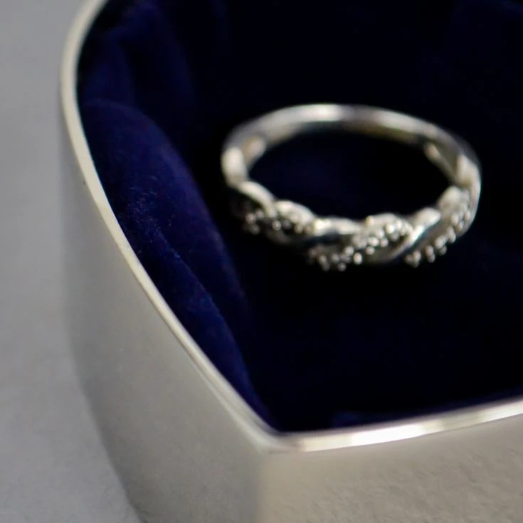 Personalised Silver Plated 60th Birthday Heart Trinket Box 5 Personalised Silver Plated 60th Birthday Heart Trinket Box - Image 3