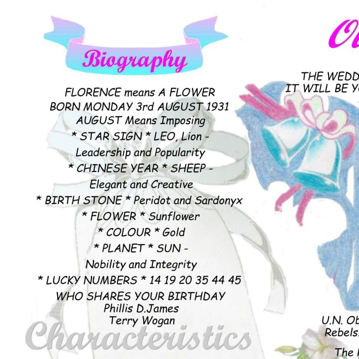 65th Anniversary (Blue Sapphire) Wedding Day Chart Framed Print 6 65th Anniversary (Blue Sapphire) Wedding Day Chart Framed Print - Image 4