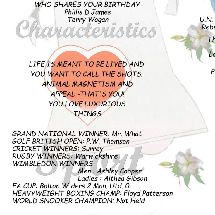 65th Anniversary (Blue Sapphire) Wedding Day Chart Framed Print 8 65th Anniversary (Blue Sapphire) Wedding Day Chart Framed Print - Image 6