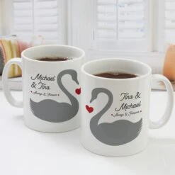 Personalised Pair Of Romantic Swans Mugs -Cheap Gifts Store 735x735 fitbox 735x735 fitbox swan sillouette mugs b1 1