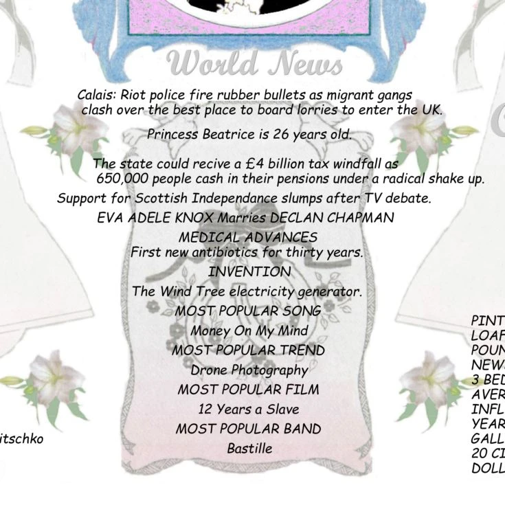 9th Anniversary (Pottery) Wedding Day Chart Framed Print 5 9th Anniversary (Pottery) Wedding Day Chart Framed Print - Image 3