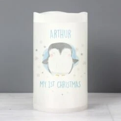 Personalised 1st Christmas Penguin LED Candle -Cheap Gifts Store 735x735 fitbox P0409D60 2