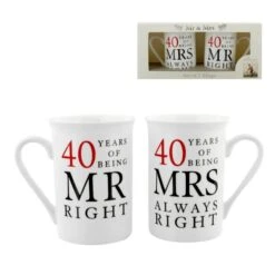 Amore Gift Set - 40 Years Of Mr Right/Mrs Always Right