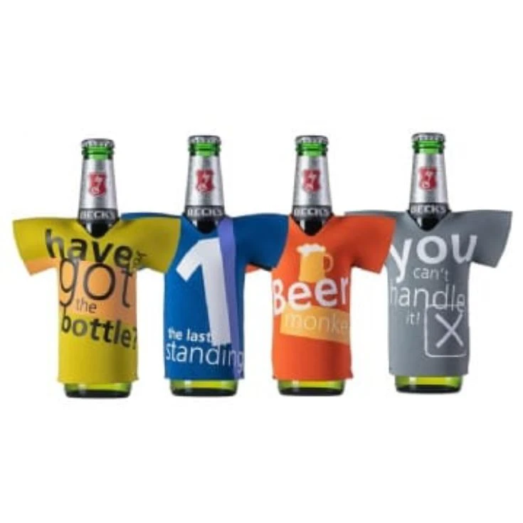 Set Of 4 T-Shirt Beer Bottle Coolers 4 Set Of 4 T-Shirt Beer Bottle Coolers - Image 2