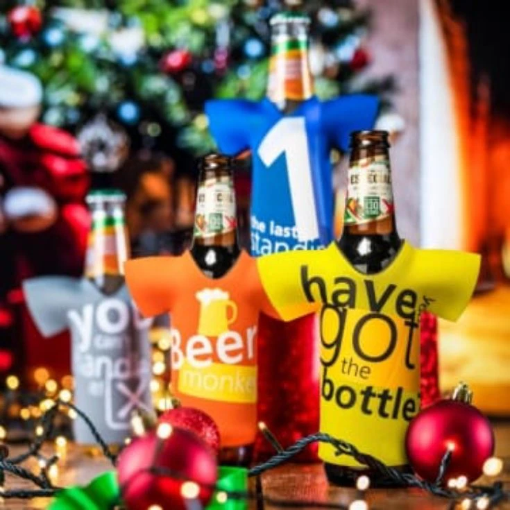 Set Of 4 T-Shirt Beer Bottle Coolers 6 Set Of 4 T-Shirt Beer Bottle Coolers - Image 4