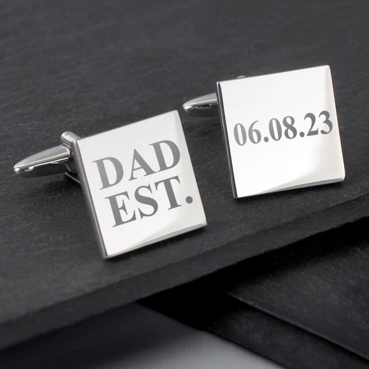 Dad Established Personalised Cufflinks 7 Dad Established Personalised Cufflinks - Image 5