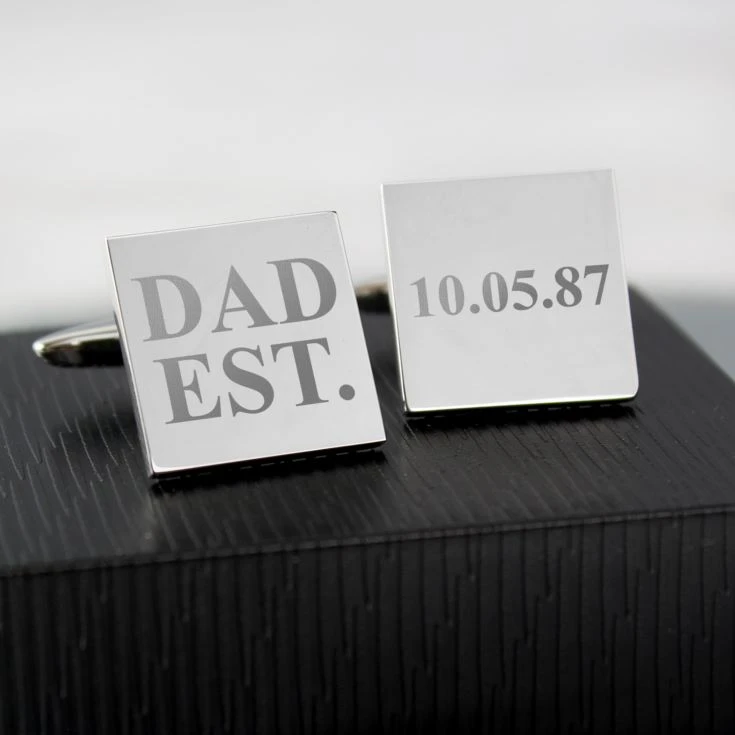 Dad Established Personalised Cufflinks 4 Dad Established Personalised Cufflinks - Image 2