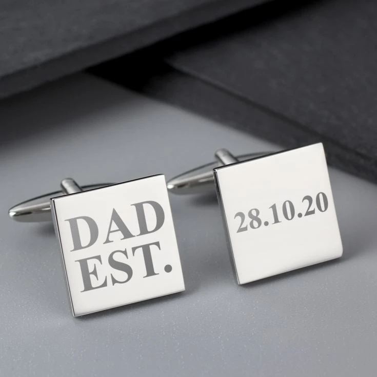 Dad Established Personalised Cufflinks 5 Dad Established Personalised Cufflinks - Image 3