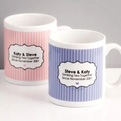 Drinking Tea Together Since... Personalised Pair Of Mugs
