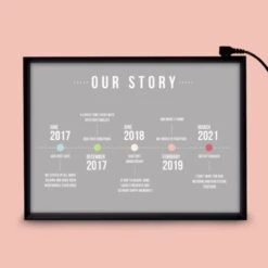 Personalised Light Box - Our Story Timeline -Cheap Gifts Store 735x735 fitbox fmg1908 our story timeline lb 3