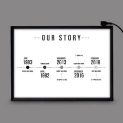 Personalised Light Box - Our Story Timeline -Cheap Gifts Store 735x735 fitbox fmg1908 our story timeline lb 4