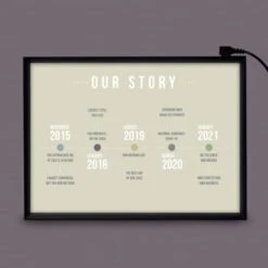 Personalised Light Box - Our Story Timeline -Cheap Gifts Store 735x735 fitbox fmg1908 our story timeline lb 5