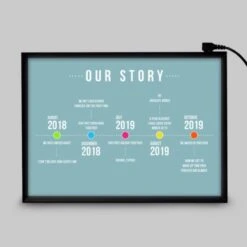 Personalised Light Box - Our Story Timeline -Cheap Gifts Store 735x735 fitbox fmg1908 our story timeline lb 6