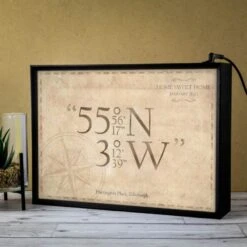 Personalised Coordinates Light Box