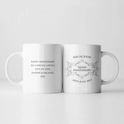 Pair Of Personalised Silver Anniversary Mugs -Cheap Gifts Store 735x735 fitbox fmg3640 pair of personalised silver anniversary mugs 3