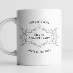 Pair Of Personalised Silver Anniversary Mugs -Cheap Gifts Store 735x735 fitbox fmg3640 pair of personalised silver anniversary mugs 4