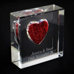 Personalised Glass Keepsake With Red Crystal Heart -Cheap Gifts Store 735x735 fitbox glass keepsake with red crystal heart 3