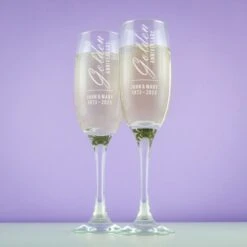 Personalised Golden Anniversary Champagne Flutes -Cheap Gifts Store 735x735 fitbox golden anniversary champagne flutes 1 1