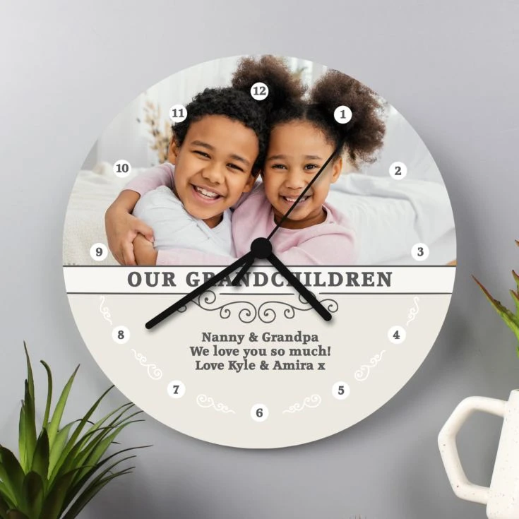 Personalised Grandparents Photo Upload Clock 3 Personalised Grandparents Photo Upload Clock
