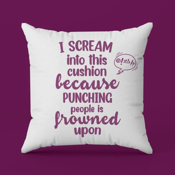 Punching People Is Frowned Upon Cushion 12 Punching People Is Frowned Upon Cushion - Image 10