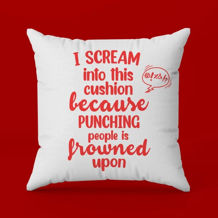 Punching People Is Frowned Upon Cushion 10 Punching People Is Frowned Upon Cushion - Image 8