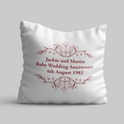 Personalised Ruby Anniversary Cushion