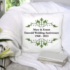 Personalised Emerald Anniversary Cushion