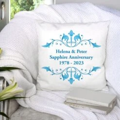 Personalised Sapphire Anniversary Cushion -Cheap Gifts Store 735x735 fitbox had261 had328 sapphire anniversary cushions 1 1