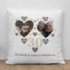 Personalised Then And Now Pearl Anniversary Photo Cushion