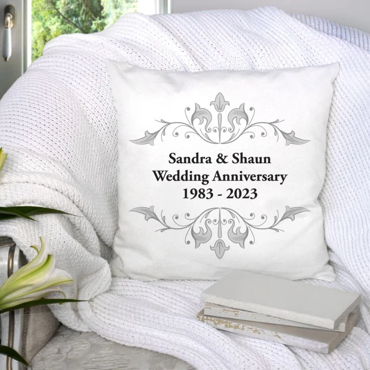 Personalised Anniversary Cushion 3 Personalised Anniversary Cushion