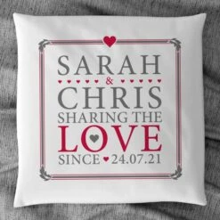Personalised Sharing The Love Since Cushion -Cheap Gifts Store 735x735 fitbox had295 sharing the love since cushion 1 1