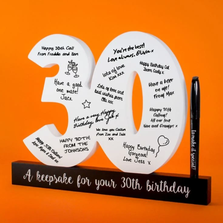 30th Birthday Signature Numbers And Pen 8 30th Birthday Signature Numbers And Pen - Image 6