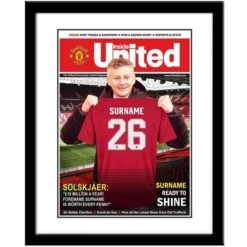 Personalised Manchester United Magazine Cover - Framed