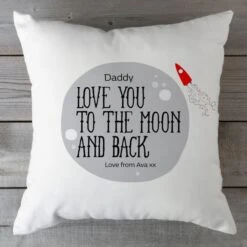Personalised Moon And Back Cushion