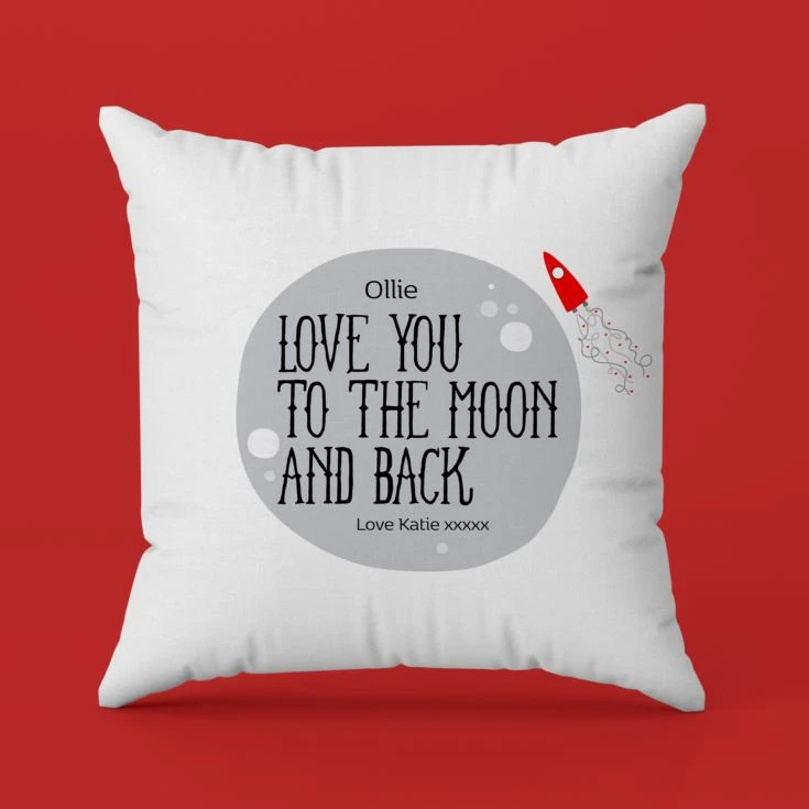 Personalised Moon And Back Cushion 4 Personalised Moon And Back Cushion - Image 2