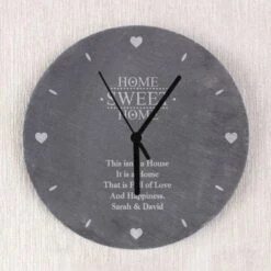 Personalised Home Sweet Home Slate Clock 7 Personalised Home Sweet Home Slate Clock -Cheap Gifts Store 735x735 fitbox p010578 1