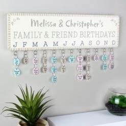 Personalised Birthday Planner Plaque With Customisable Discs