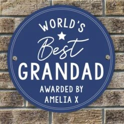 Personalised Worlds Best Blue Plaque