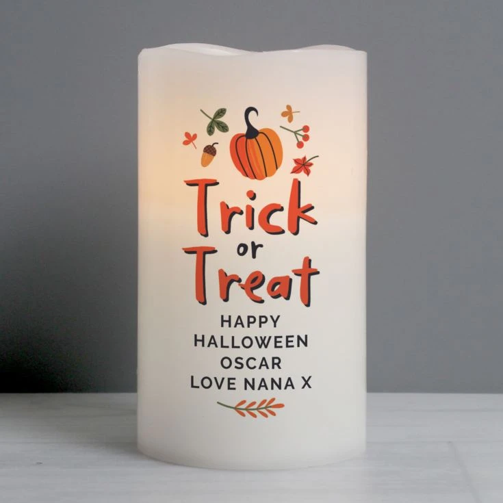 Personalised Trick Or Treat LED Candle 5 Personalised Trick Or Treat LED Candle - Image 3