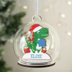 Personalised Wooden Dinosaur Glass Bauble -Cheap Gifts Store 735x735 fitbox p050706 2